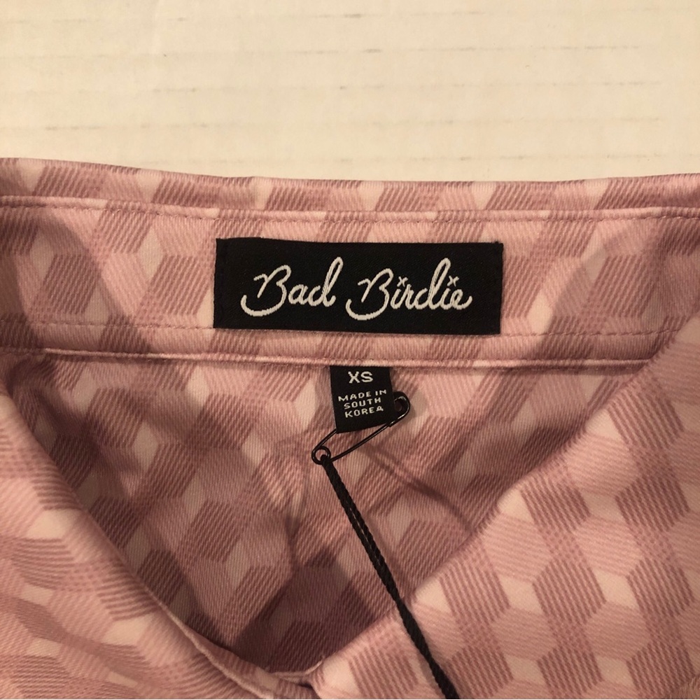 Bad Birdie Women's Size XS Core Polo SL Sleeveless Golf Geo Chip Petaluma - Picture 5 of 8